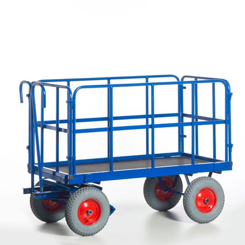 Diable Rollcart avec parois en treillis tubulaire (1400×840), capacité de charge : 700 kg, 15-45121