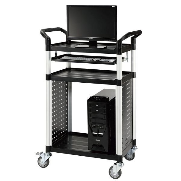 Bureau PC Krauss, table informatique mobile pour l’atelier, KR-703